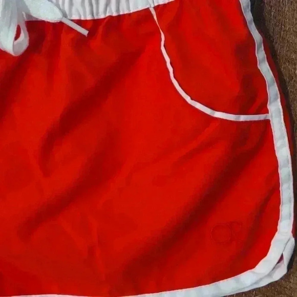 Vintage OP red gym shorts with white trim juniors medium (7-9) - Picture 2 of 4